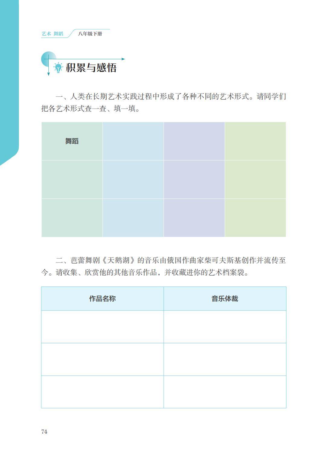 2026蘇少版八年級舞蹈(下冊)電子課本(PDF版新教材)